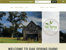 Tablet Screenshot of oakspring-farm.com